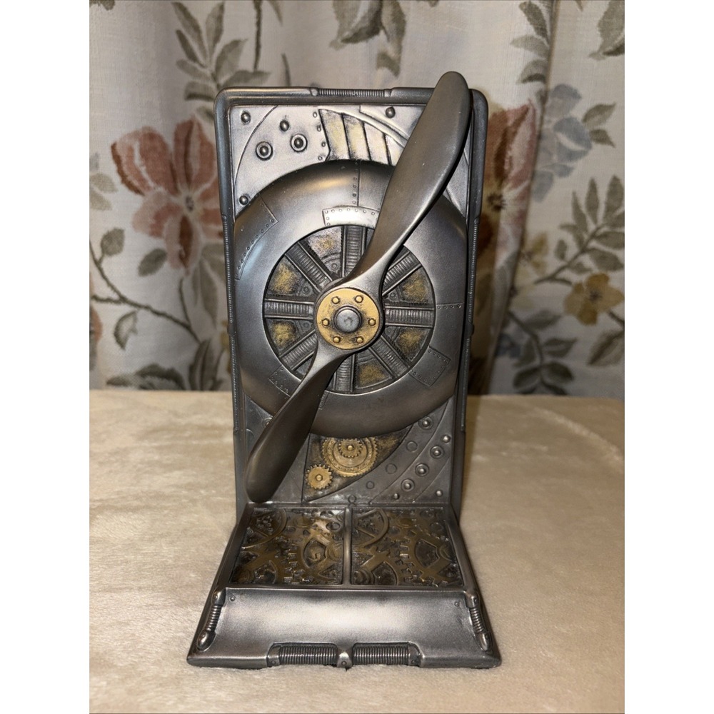 Veronese Design Steampunk Metallic Steel/Brass Finished Plane Propeller,Bookend - Picture 2 of 7